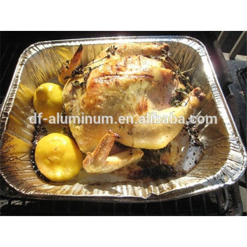 Large oval aluminum foil plate for roasting turkey
